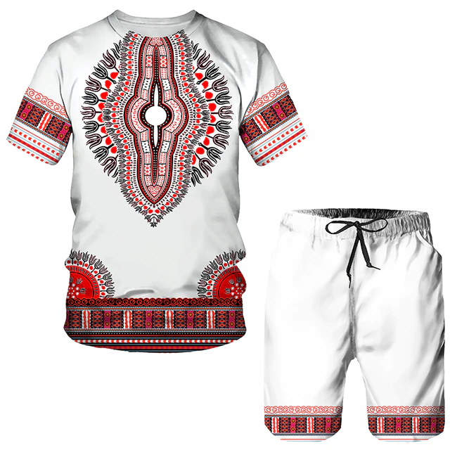 African Tribal Dashiki - Shorts Set